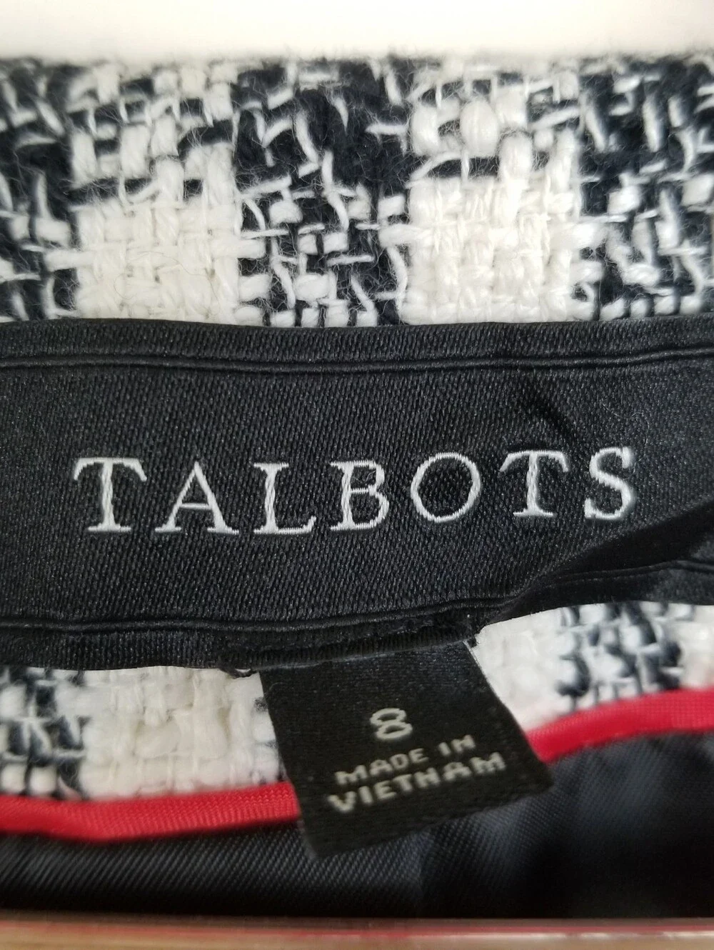 Talbots Checked Jacket Size 8